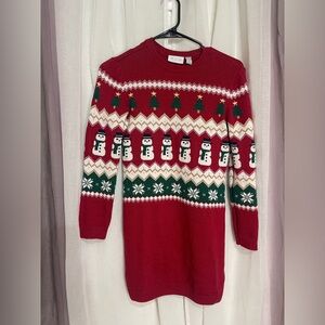 Place Red Snowman and Tree Sweater